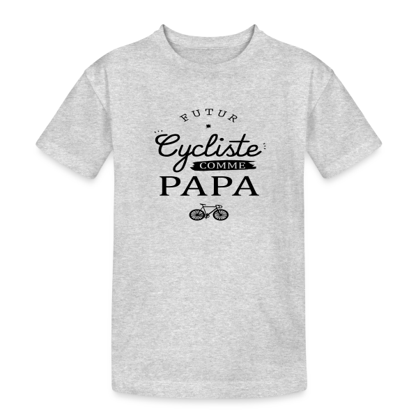 Futur Cycliste comme Papa : Ma Passion sur Deux Roues sur T-shirt coton épais ado