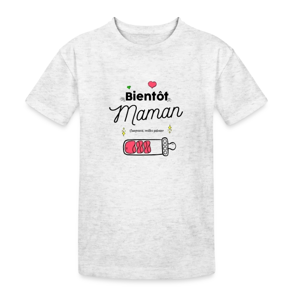 Future Maman : Mon Cœur Bat Pour Deux sur T-shirt coton épais ado