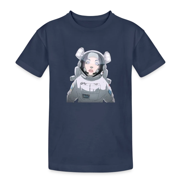 Astronaute Féminine Espace sur T-shirt coton épais ado