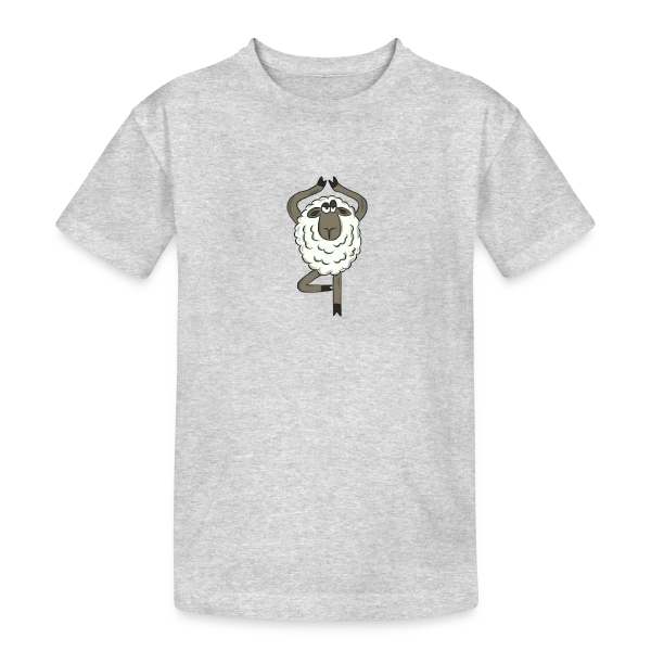 Mouton Yoga Zen sur T-shirt coton épais ado