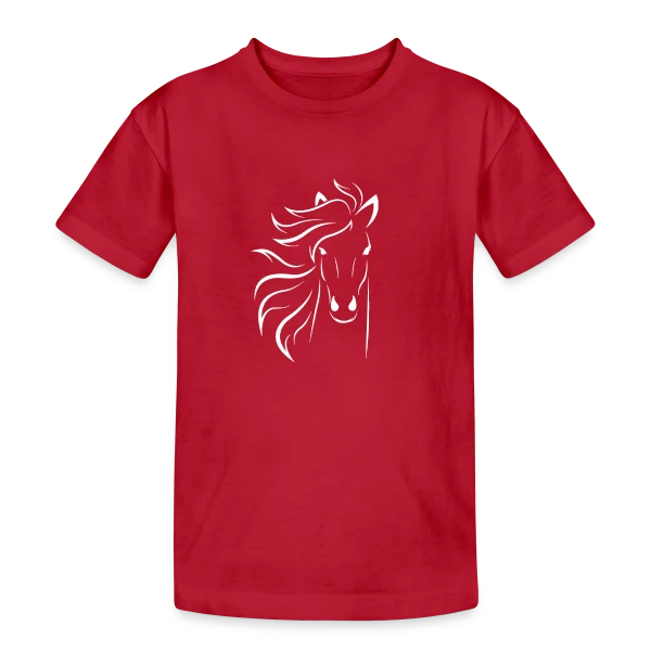 Silhouette Cheval Élégante sur T-shirt coton épais ado