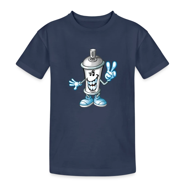 Bombe de Peinture Cartoon : Street Art Fun sur T-shirt coton épais ado