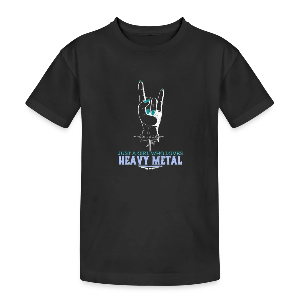 Passion Heavy Metal sur T-shirt coton épais ado