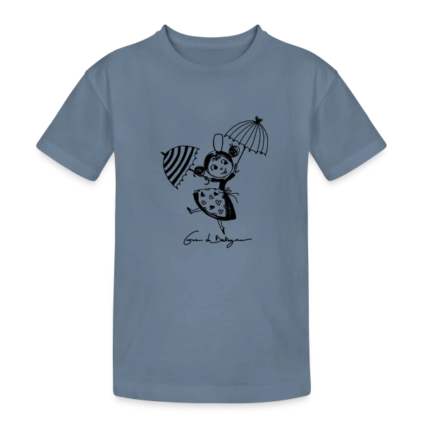 Bigoudène Joyeuse Parapluies sur T-shirt coton épais ado