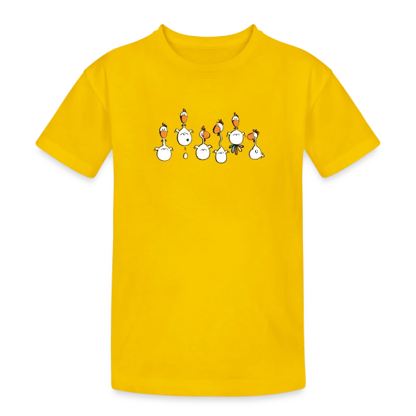 Poules folles - Verrückte Hühner sur T-shirt coton épais ado