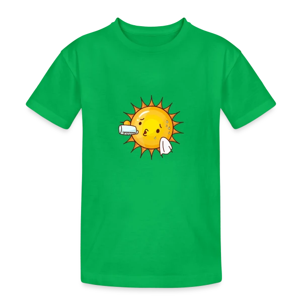 Soleil en Sueur - Humour Estival sur T-shirt coton épais ado