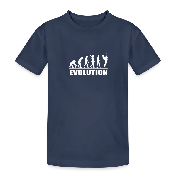 Guitare Évolution : La Vraie Histoire de l'Humanité sur T-shirt coton épais ado