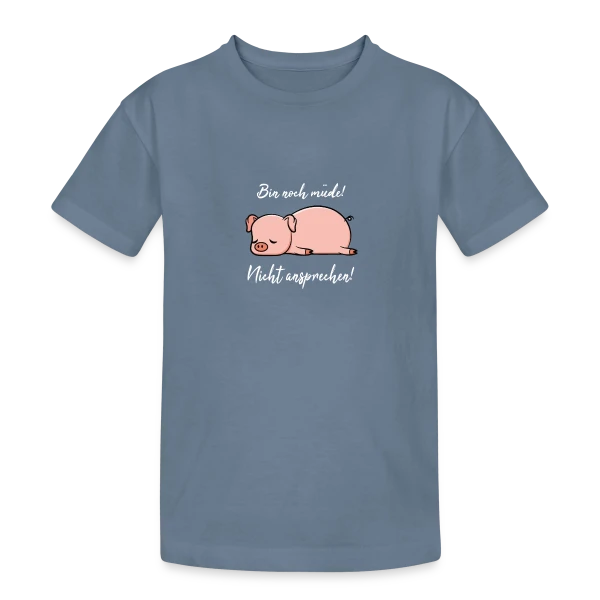 Petit Cochon Dodo sur T-shirt coton épais ado