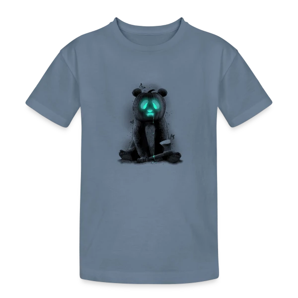 Pandaloween : Le Panda d'Halloween sur T-shirt coton épais ado