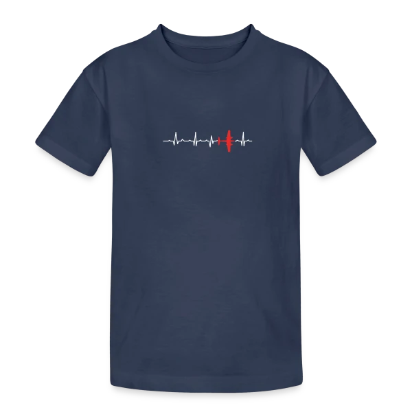 Avion Rétro Passion sur T-shirt coton épais ado