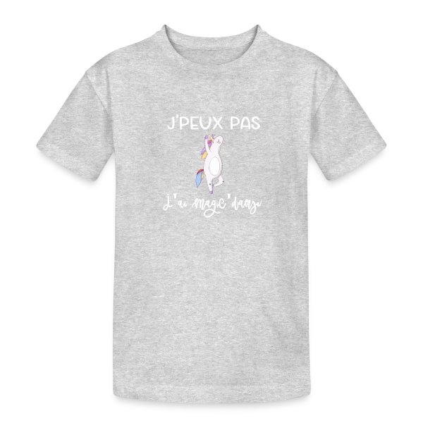 Licorne Danse Magique sur T-shirt coton épais ado