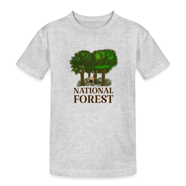Emblème Forêt Nationale sur T-shirt coton épais ado
