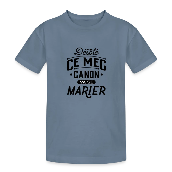 EVG Mec Canon : Le Futur Marié Brille ! sur T-shirt coton épais ado
