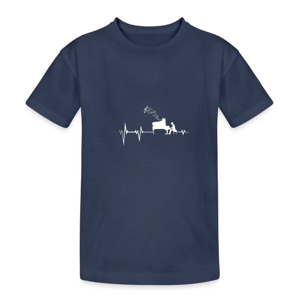 Piano Évolution : L'Histoire du Clavier en Style sur T-shirt coton épais ado