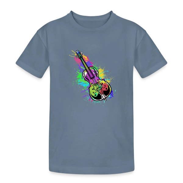 Violoncelle Symphonie Colorée sur T-shirt coton épais ado