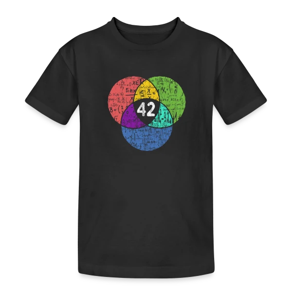 42 - La Réponse Ultime Nerd & Science-Fiction sur T-shirt coton épais ado