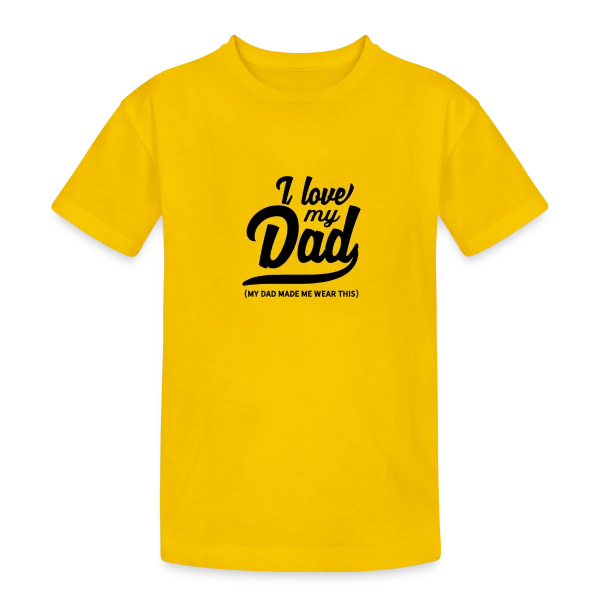 Fête des Pères Originale - Amour pour l'Homme de votre Vie sur T-shirt coton épais ado