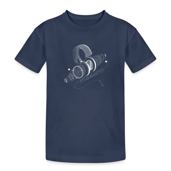 Casque Audio Déconstruit sur T-shirt coton épais ado