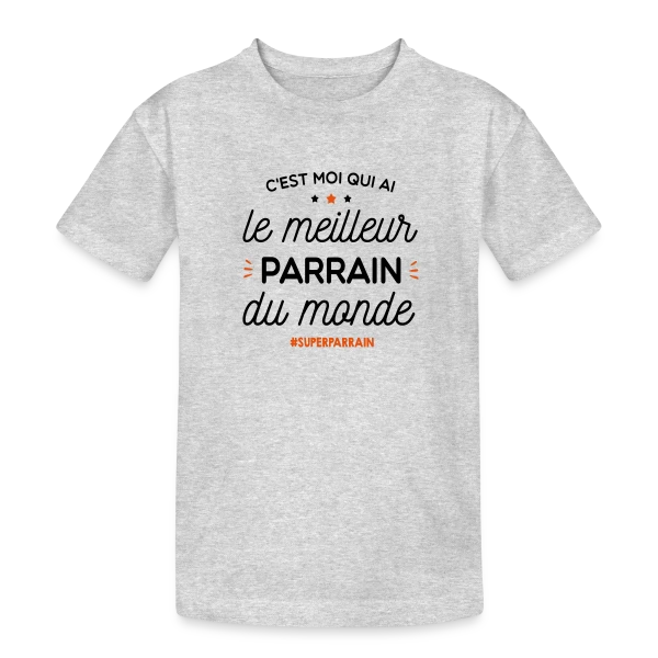 Le Meilleur Parrain du Monde ! sur T-shirt coton épais ado