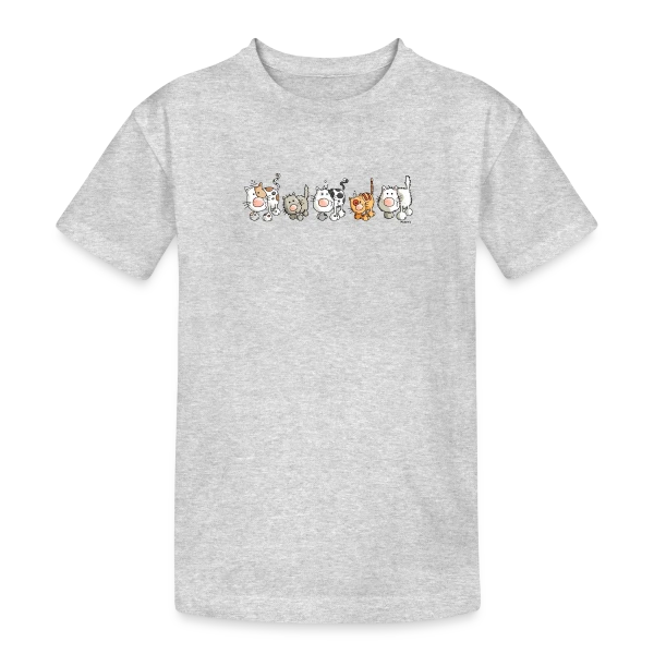 Chats Amusants - Les Félins Rigolos sur T-shirt coton épais ado