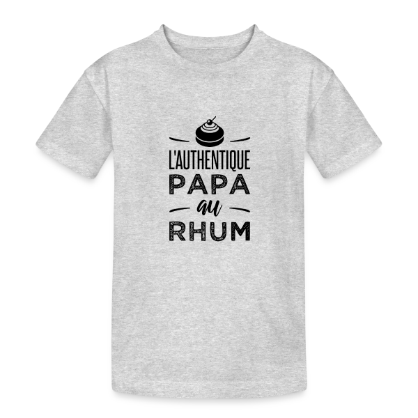 L'Authentique Papa au Rhum sur T-shirt coton épais ado