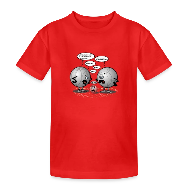 Discorde Pétanque : Le Choc des Titans (et des boules) sur T-shirt coton épais ado