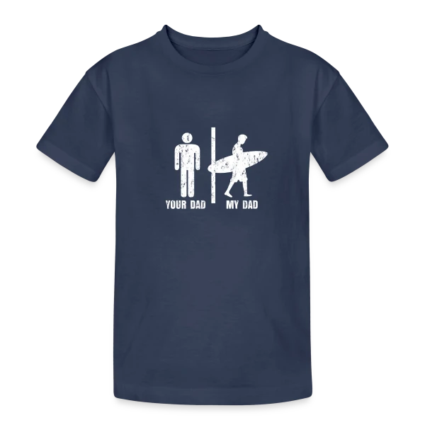 Papa Surfeur | Plage & Océan sur T-shirt coton épais ado