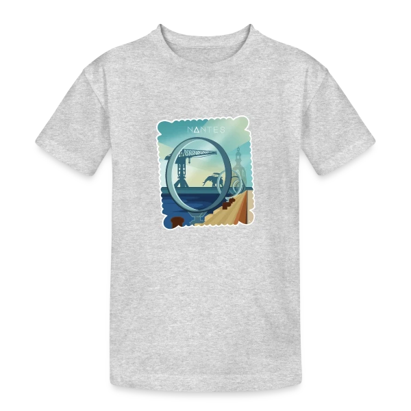 Ville de Nantes - Design Urbain sur T-shirt coton épais ado
