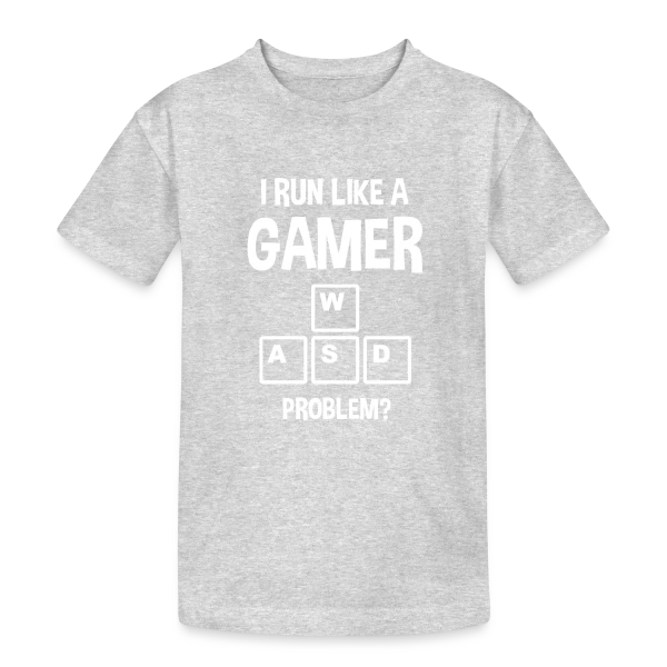 Gamer Humour : 'Je Cours Comme un Gamer' sur T-shirt coton épais ado