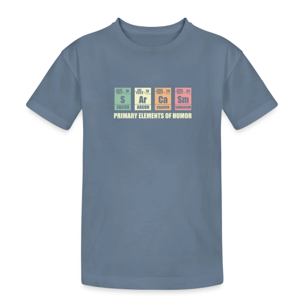 Éléments Chimiques du Sarcasme sur T-shirt coton épais ado