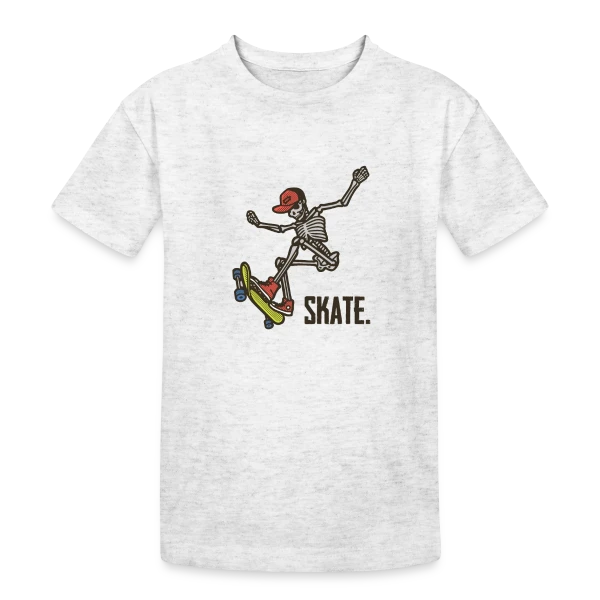 Skate Squelette Fun sur T-shirt coton épais ado