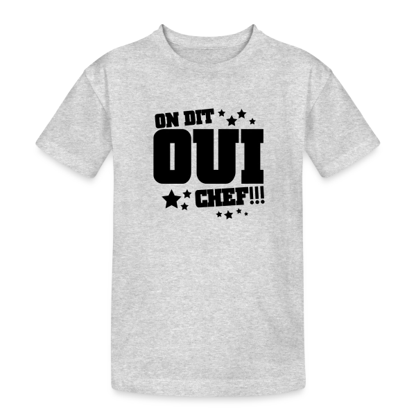 Oui Chef ! Humour Hiérarchie de Bureau sur T-shirt coton épais ado