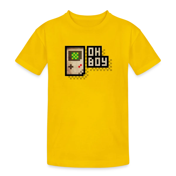 Console Rétro-Gaming Oh Boy ! - Pixel Art 90s sur T-shirt coton épais ado