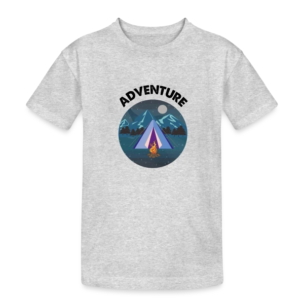 Nuit d'Aventure en Montagne sur T-shirt coton épais ado