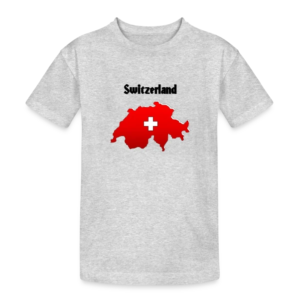 Voyage en Suisse sur T-shirt coton épais ado