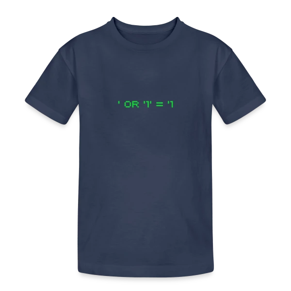 Hacker Pentest SQL Injection - Cybersécurité sur T-shirt coton épais ado