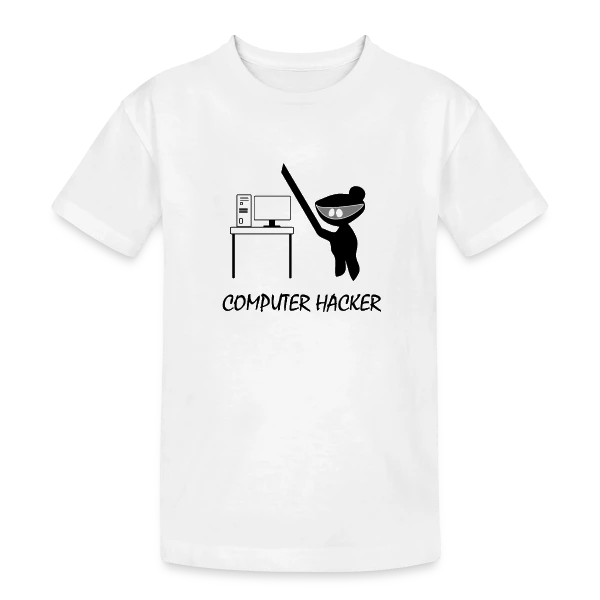 Codeur Ninja | Humour Hacker sur T-shirt coton épais ado