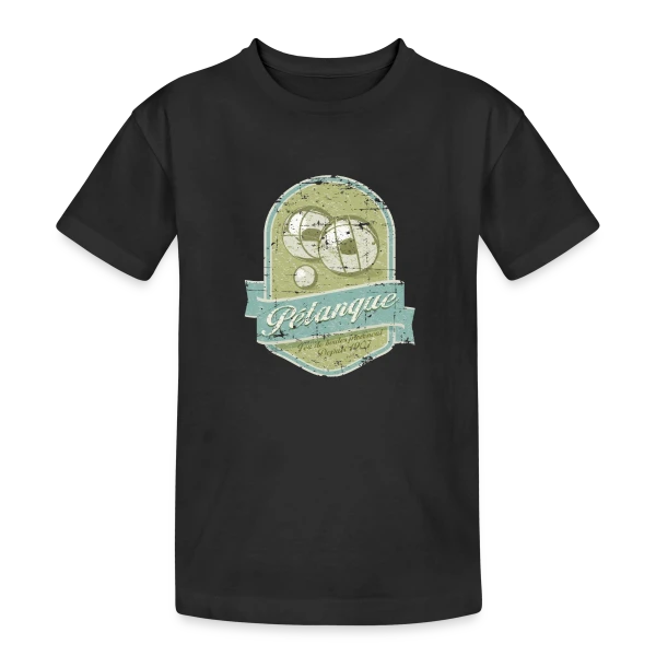 Pétanque Rétro Chic sur T-shirt coton épais ado