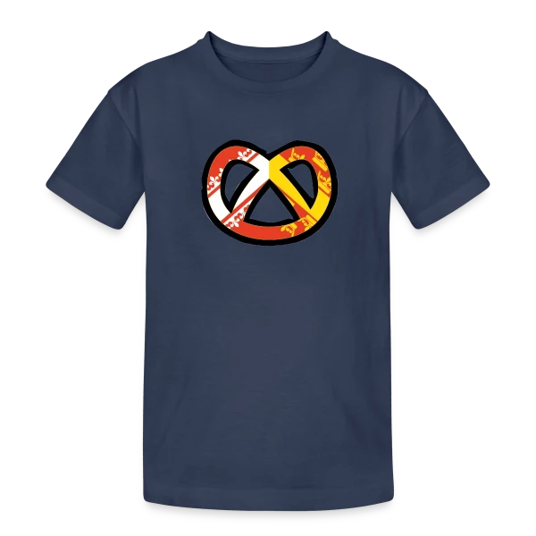 Humour Logo Bretzel Alsace sur T-shirt coton épais ado