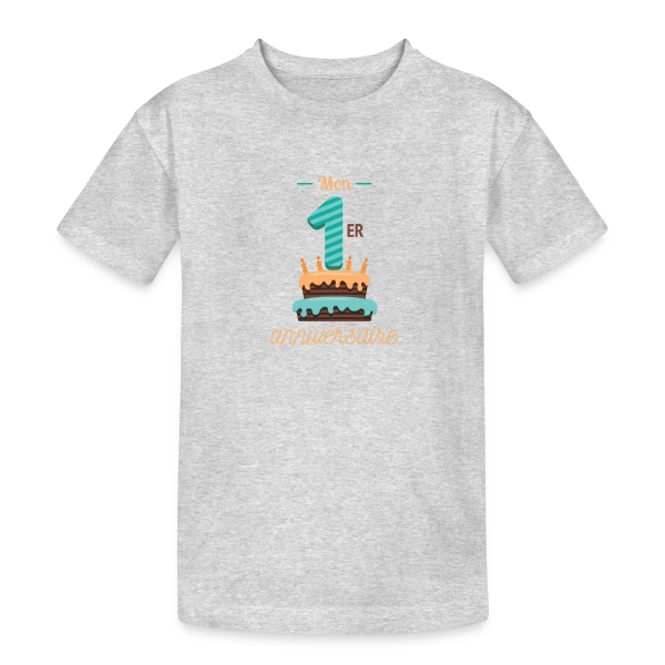 Mon Premier Anniversaire Garçon sur T-shirt coton épais ado