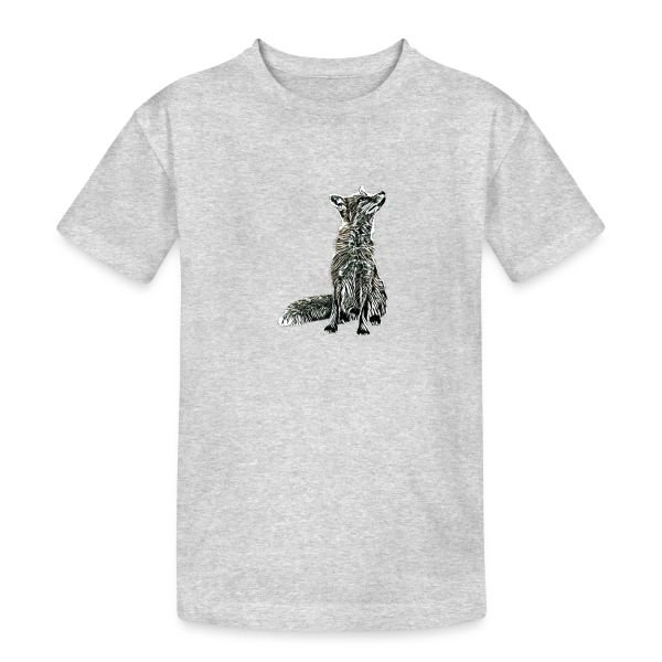 Renard Réaliste Élégant sur T-shirt coton épais ado