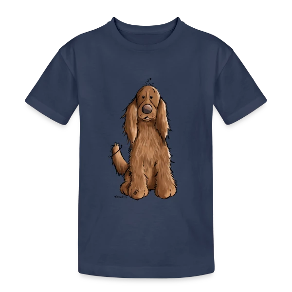 Cocker Spaniel en Position Assise - Dressage Chien sur T-shirt coton épais ado