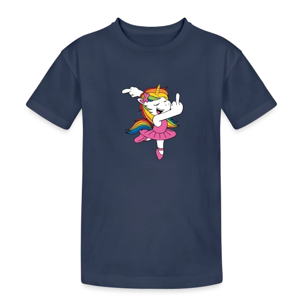 Licorne Rebelle Danseuse sur T-shirt coton épais ado
