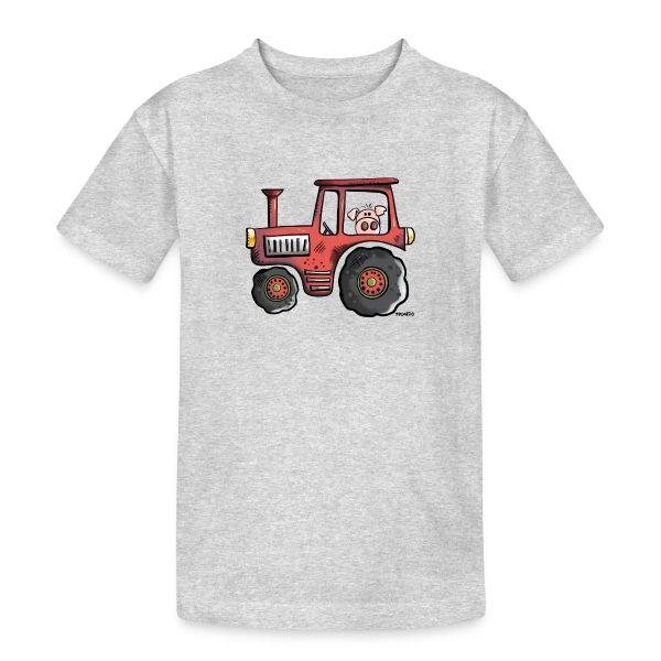 Le Cochon Conducteur de Tracteur sur T-shirt coton épais ado