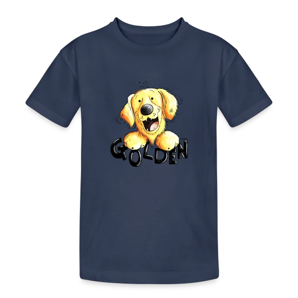 Golden Retriever Amusant - Mon Compagnon Fidèle sur T-shirt coton épais ado