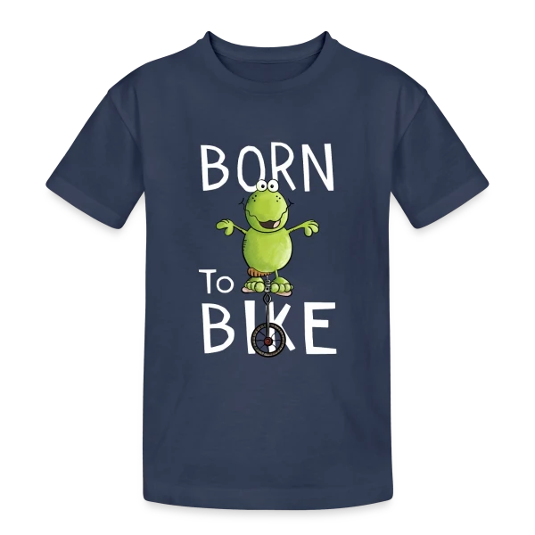 Né Pour Pédaler - Frocg à Monocycle Comique sur T-shirt coton épais ado