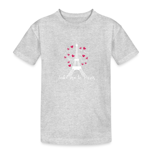 Pluie de Cœurs Rouges sur T-shirt coton épais ado