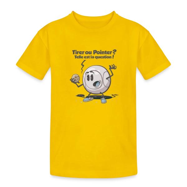 Pétanque : Tirer ou pointer ? sur T-shirt coton épais ado