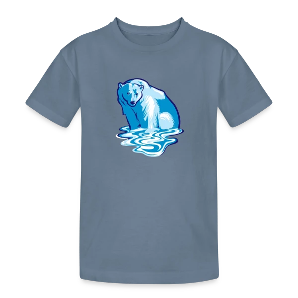 Ours Polaire en Détresse : L'Art du Réchauffement sur T-shirt coton épais ado