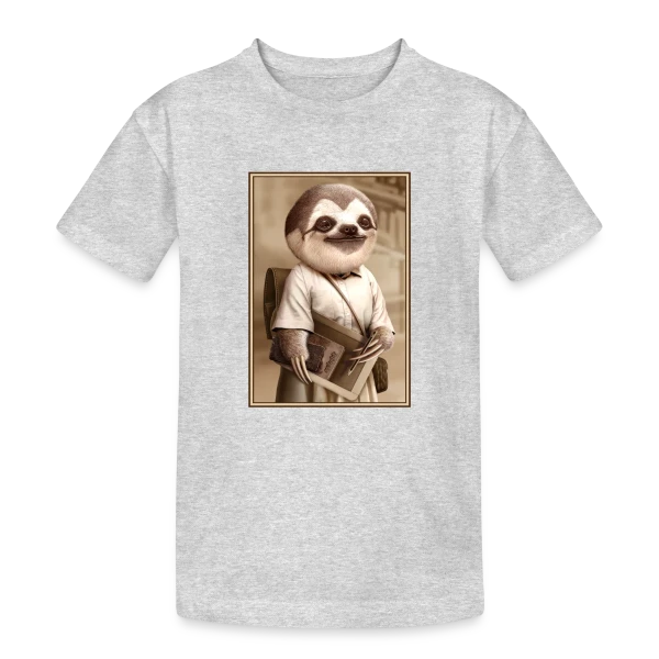 Le Paresseux Écolier sur T-shirt coton épais ado